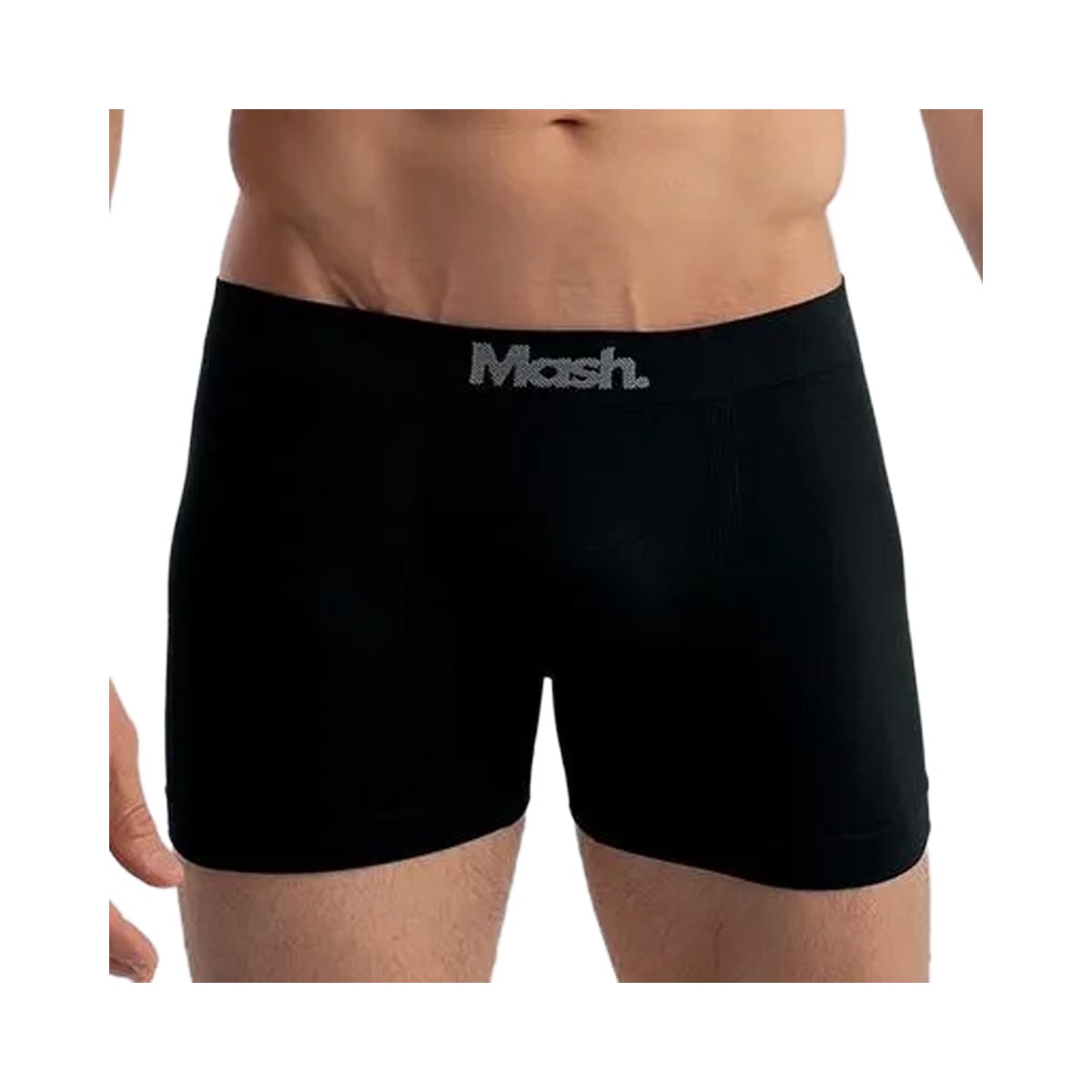 Kit 2 Cueca Mash Boxer S/costura 711.01 Preto/Branco