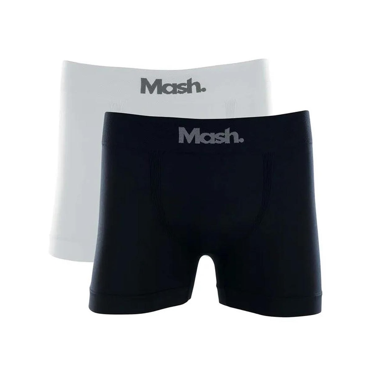 Kit 2 Cueca Mash Boxer S/costura 711.01 Preto/Branco Kit 2 Cueca Mash Boxer S/costura 711.01 Preto/Branco