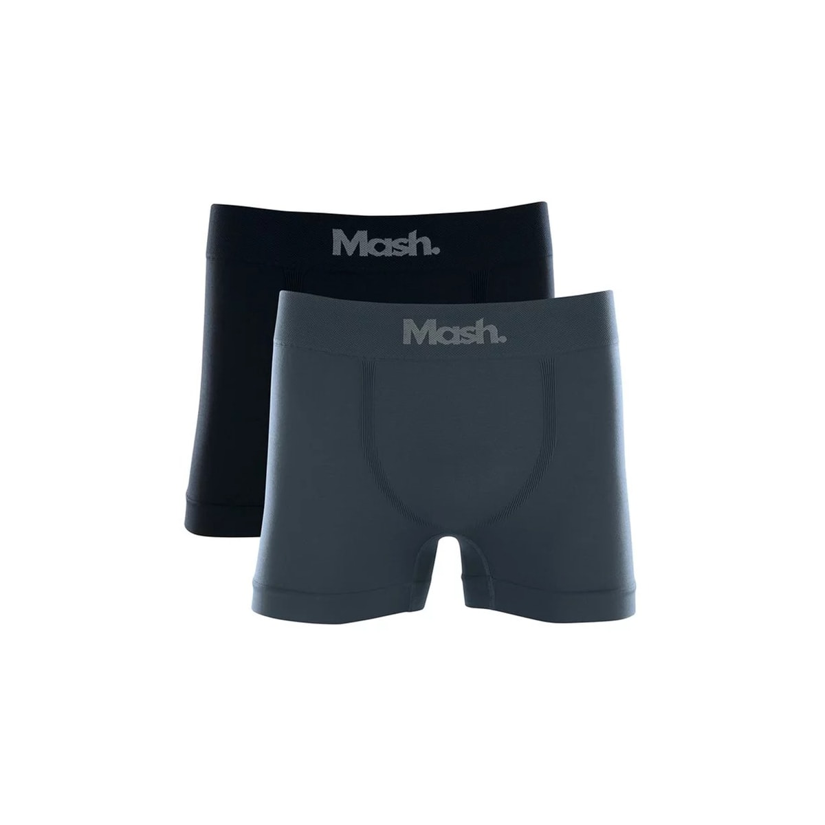 Kit 2 Cueca Mash Boxer S/costura 711.01 Preto/Cinza Chumbo Kit 2 Cueca Mash Boxer S/costura 711.01 Preto/Cinza Chumbo