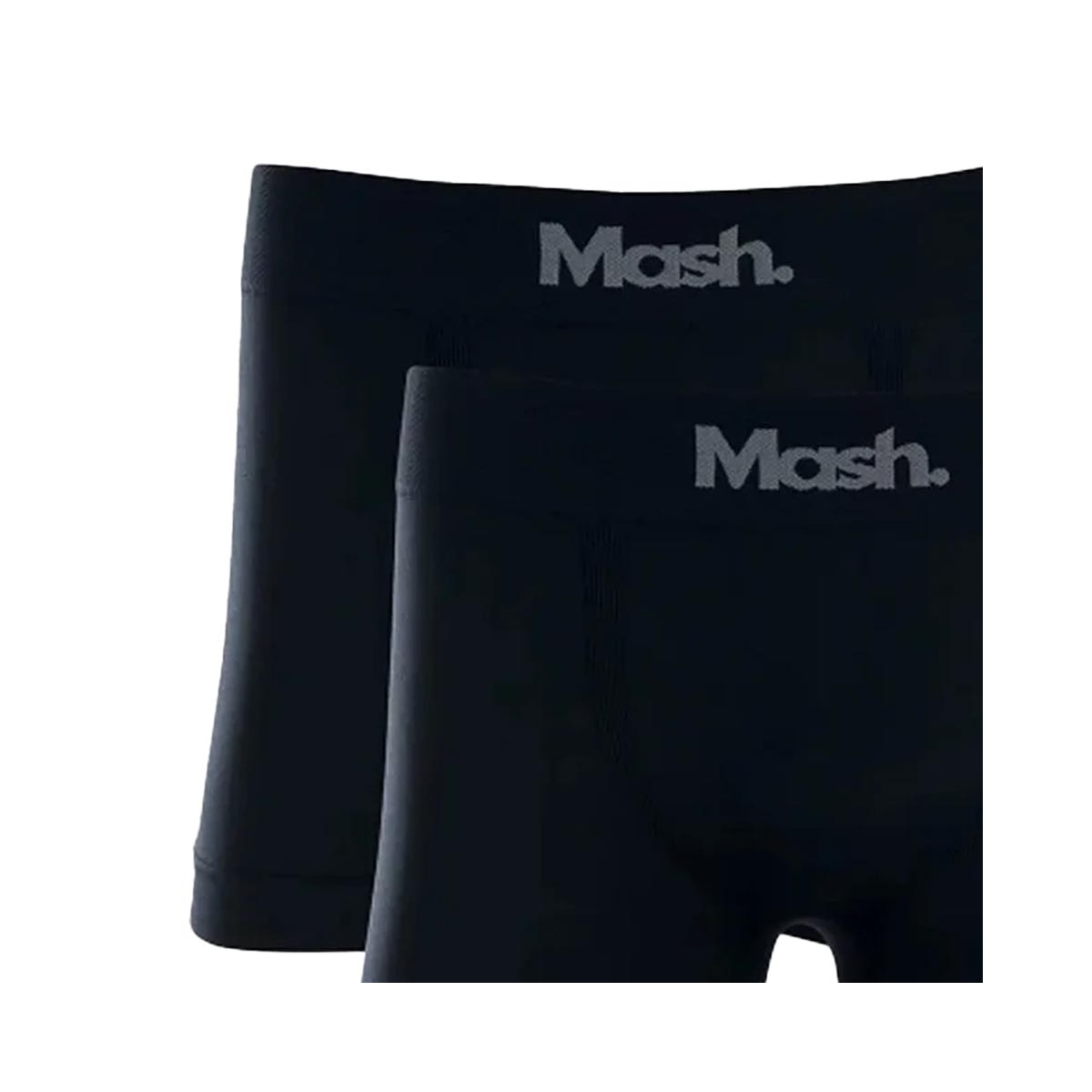 Kit 2 Cueca Mash Boxer S/costura 711.01 Preto/Preto