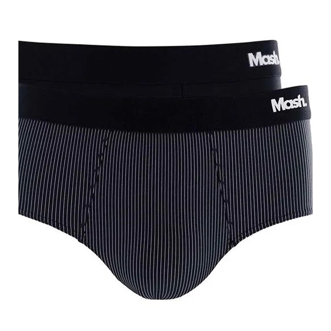 Kit 2 Cueca Mash Slip Microfibra 151.02 Cinza Kit 2 Cueca Mash Slip Microfibra 151.02 Cinza