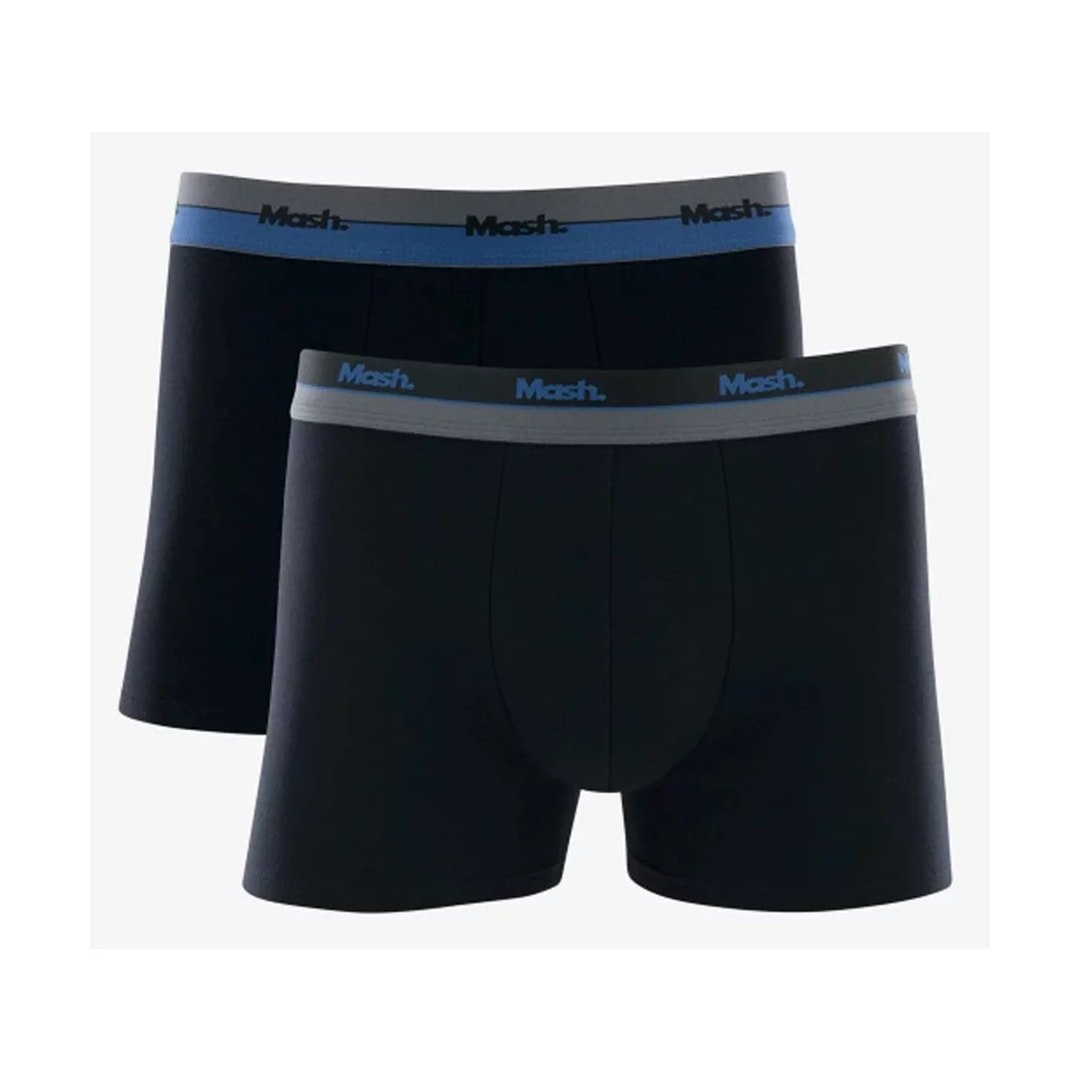 Kit 2 Cuecas Mash Boxer Basica 110.30 Preto/Preto Kit 2 Cuecas Mash Boxer Basica 110.30 Preto/Preto