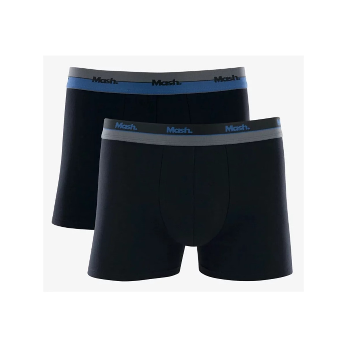 Kit 2 Cuecas Mash Boxer Basica 110.30 Preto/Preto Kit 2 Cuecas Mash Boxer Basica 110.30 Preto/Preto