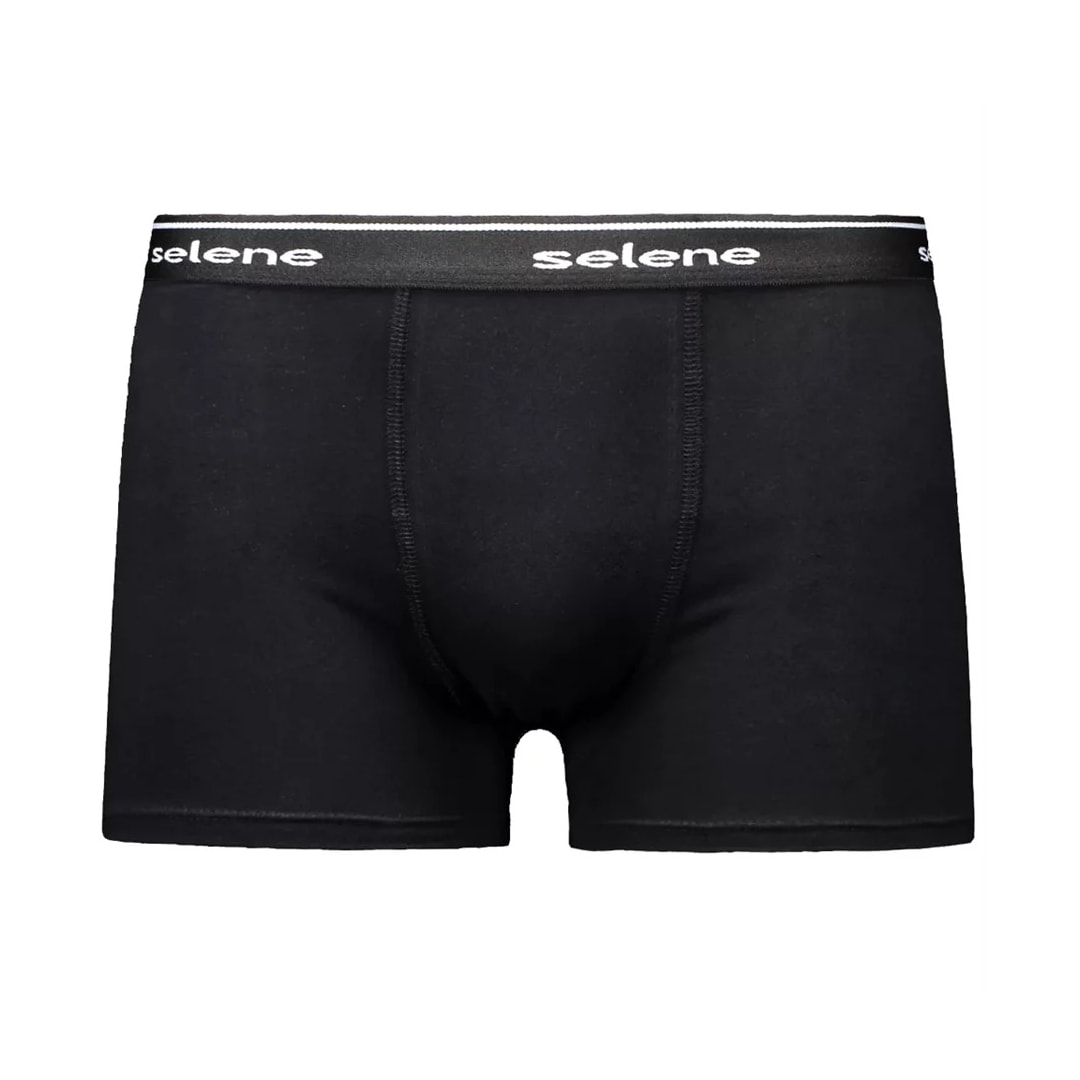 Kit 2 Cuecas Selene Boxer 95% algodao 11450 Azul/Preto