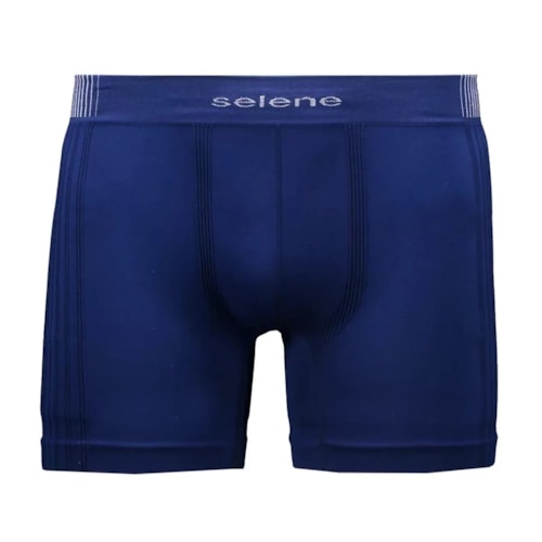 Kit 2 Cuecas Selene Boxer Sem Costura 11190 Preto/Marinho