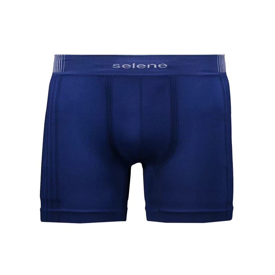 Kit 2 Cuecas Selene Boxer Sem Costura 11190 Preto/Marinho Kit 2 Cuecas Selene Boxer Sem Costura 11190 Preto/Marinho