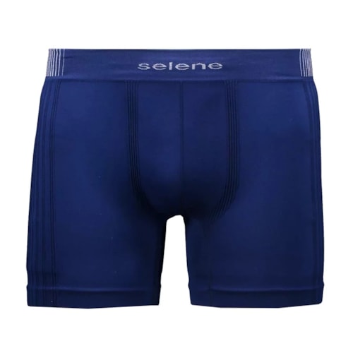 Detalhe - Kit 2 Cuecas Selene Boxer Sem Costura 11190 Preto/Marinho