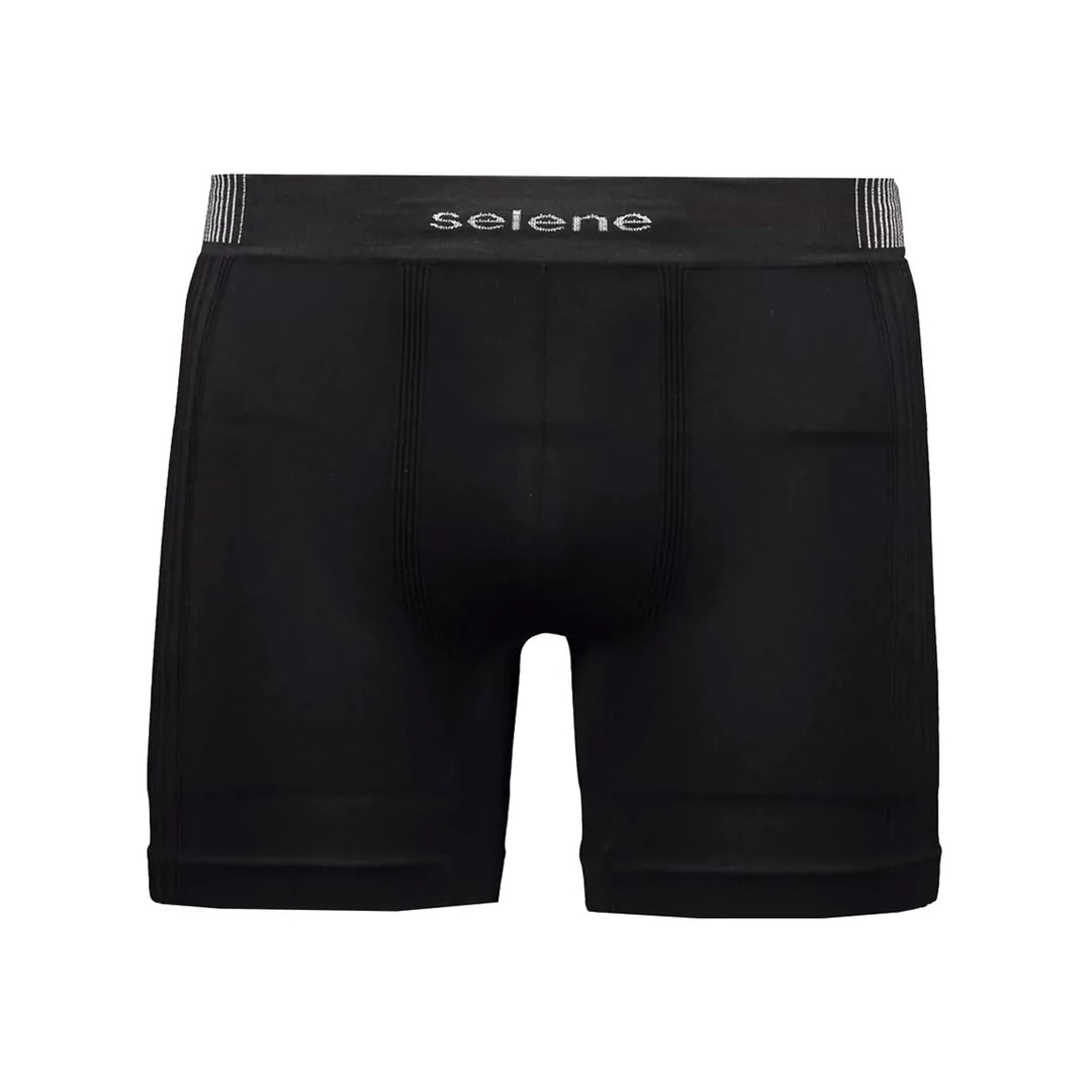 Kit 2 Cuecas Selene Boxer Sem Costura 11190 Preto/Marinho