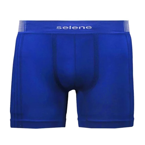 Kit 2 Cuecas Selene Boxer Sem Costura 11190 Preto/Royal