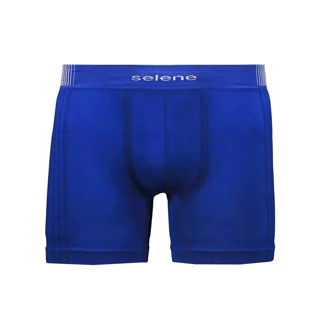 Kit 2 Cuecas Selene Boxer Sem Costura 11190 Preto/Royal Kit 2 Cuecas Selene Boxer Sem Costura 11190 Preto/Royal