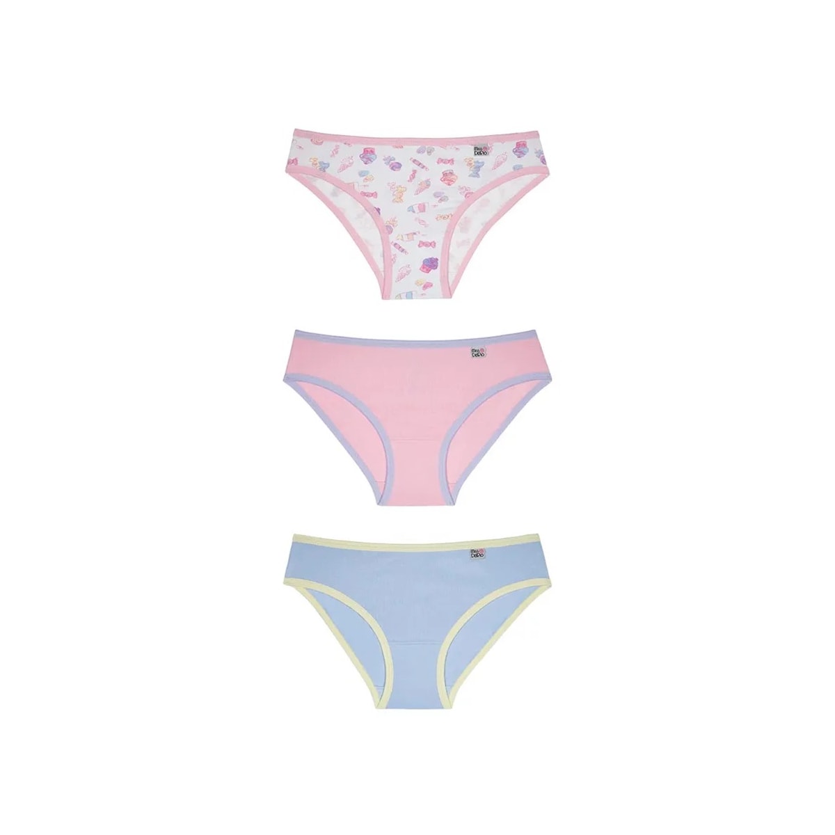 Kit 3 Calcinha Delrio Infantil 51309 Kit 3 Calcinha Delrio Infantil 51309