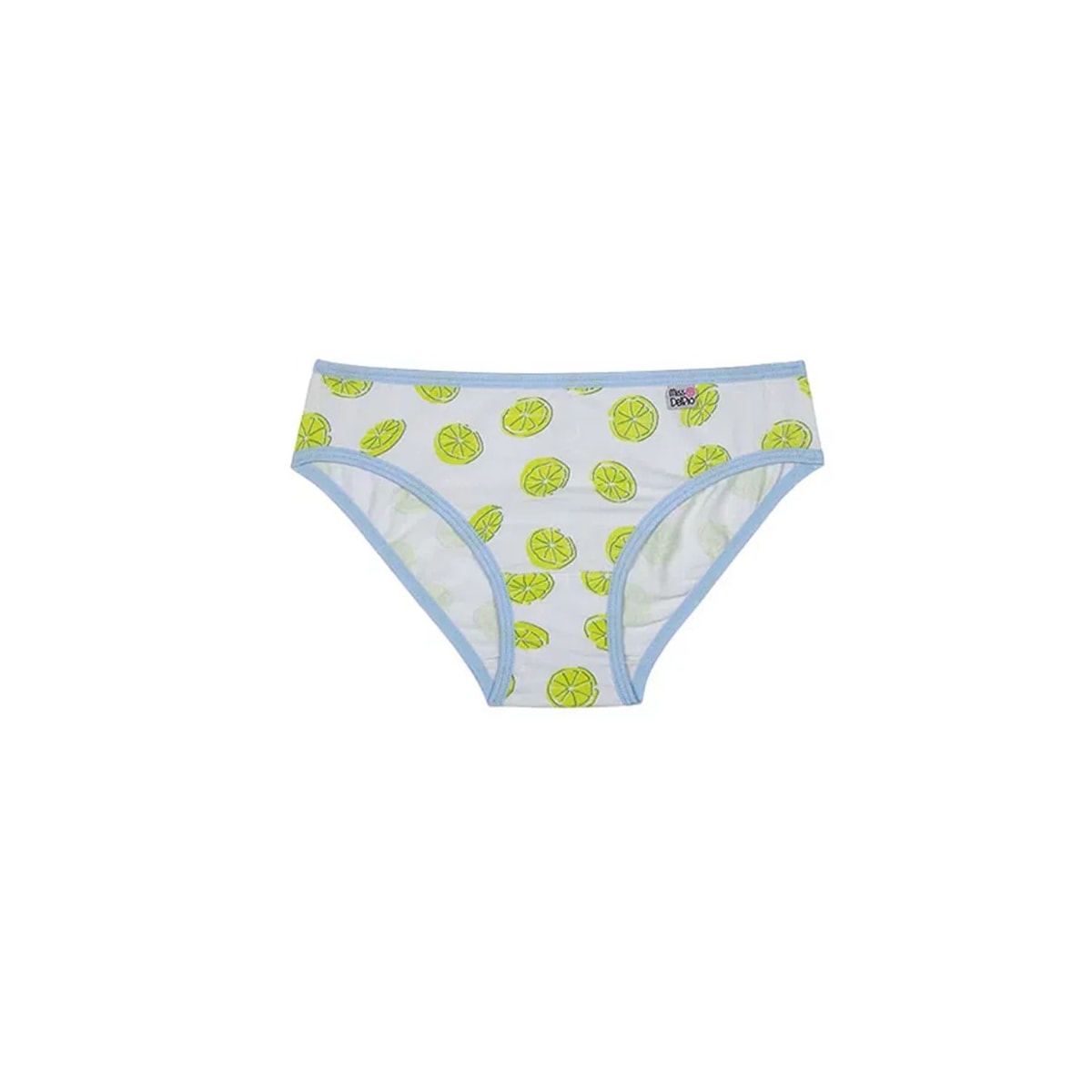 Kit 3 Calcinha Delrio Infantil 51309 Branco Limão Kit 3 Calcinha Delrio Infantil 51309 Branco Limão