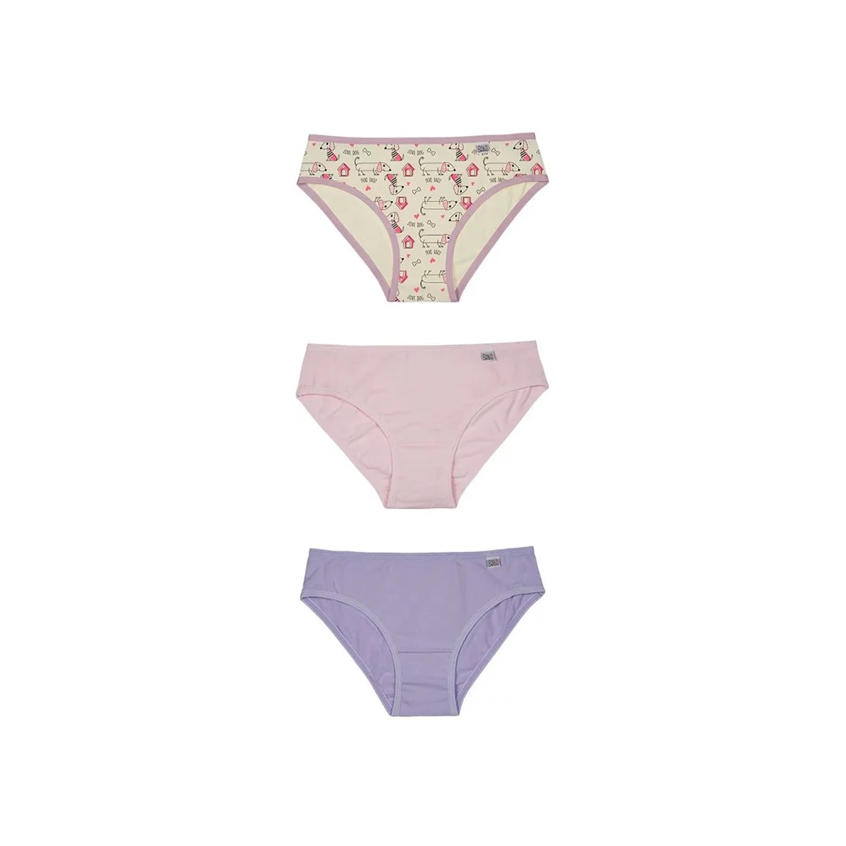 Kit 3 Calcinha Delrio Infantil 51309 Pele Dog Kit 3 Calcinha Delrio Infantil 51309 Pele Dog