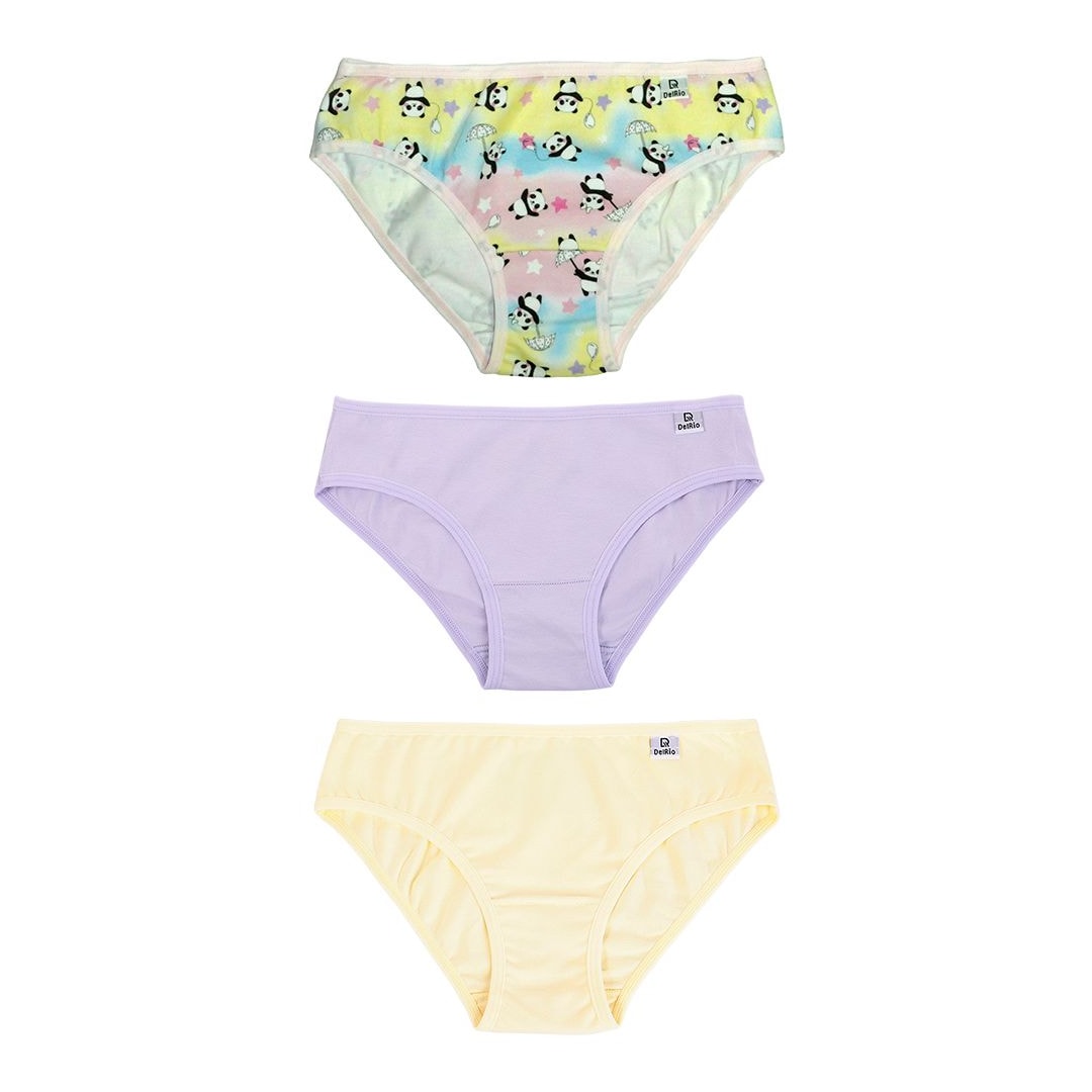 Kit 3 Calcinha Delrio Infantil 51309 Unicornio/Lilas/Amar Kit 3 Calcinha Delrio Infantil 51309 Unicornio/Lilas/Amar