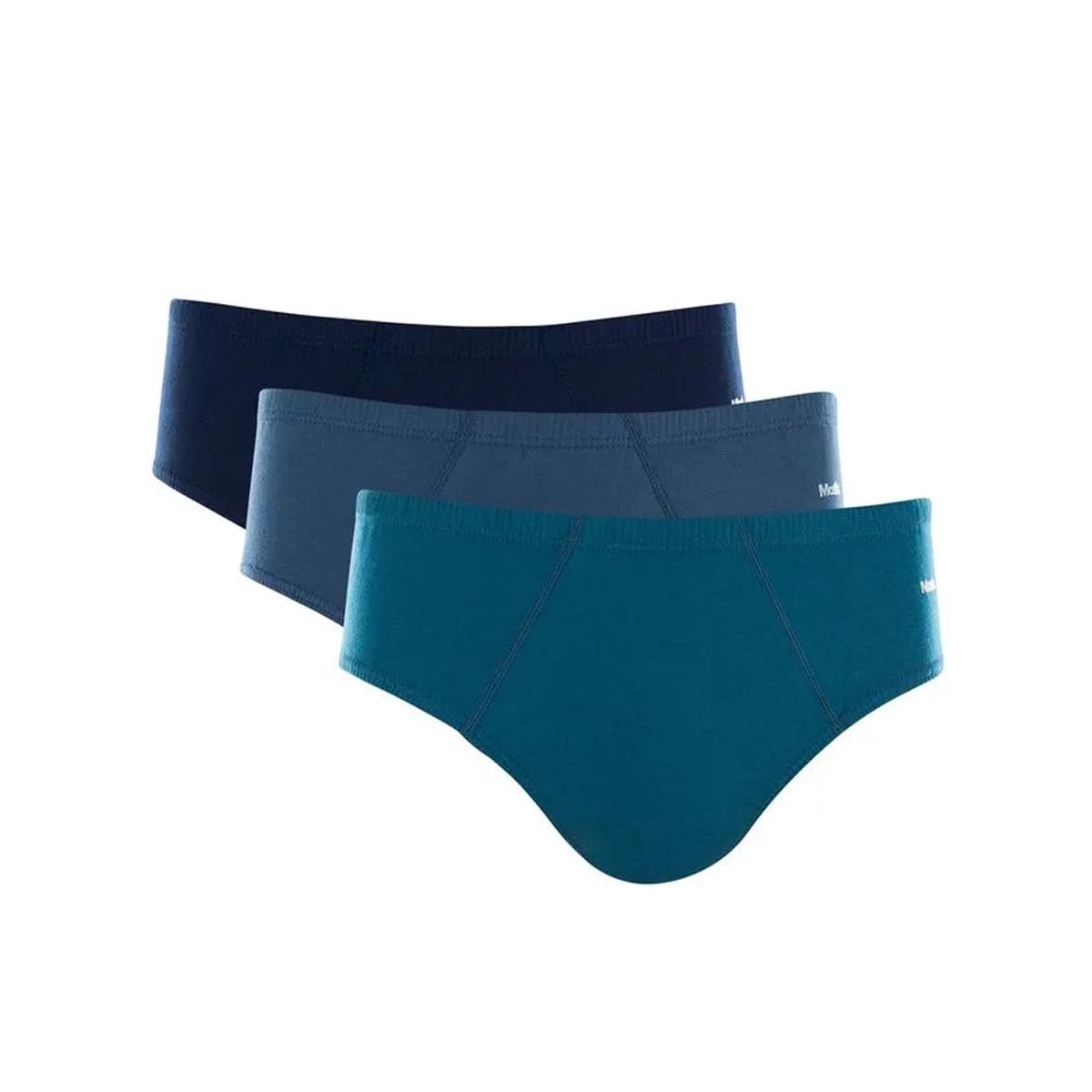 Kit 3 Cuecas Mash Slip Masculina 010.20 Azul/Azul/Azul