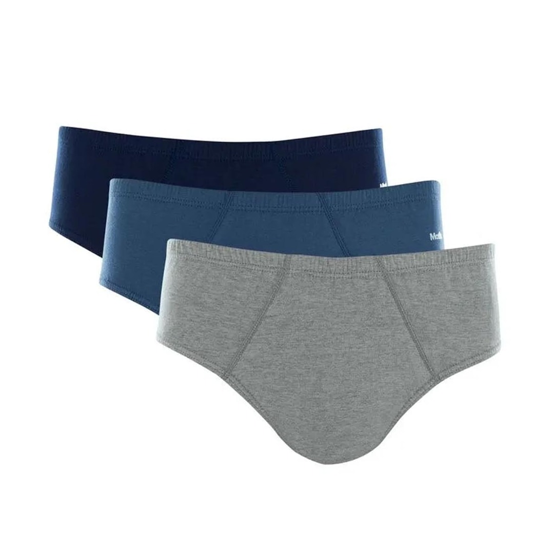 Kit 3 Cuecas Mash Slip Masculina 010.20 Azul/Azul/Cinza Kit 3 Cuecas Mash Slip Masculina 010.20 Azul/Azul/Cinza