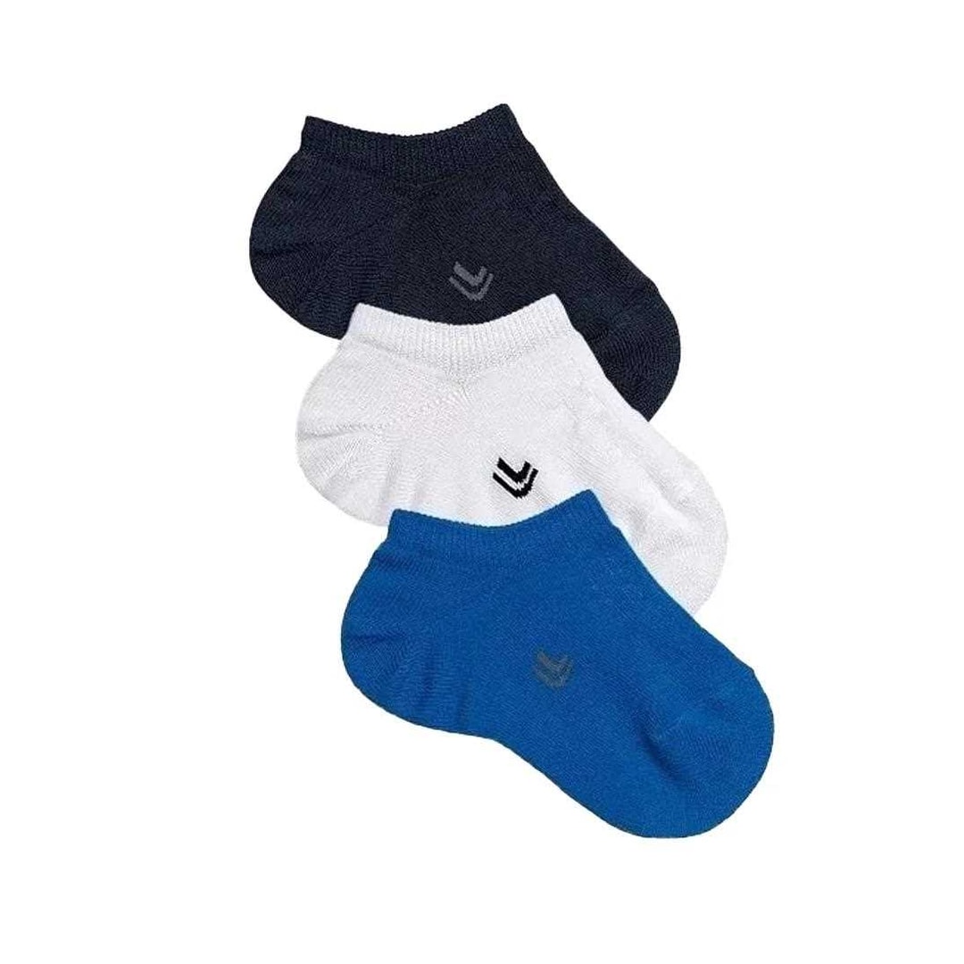 Kit 3 Meia Lupo Sapatilha 68% Algodao 2270 Azul/Branco/Marinho
