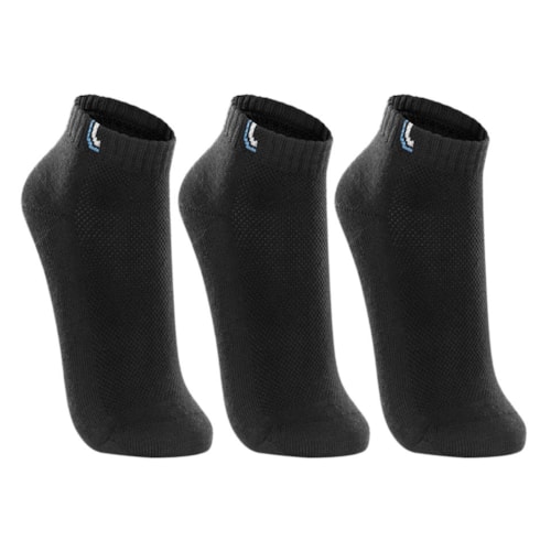 Kit 3 Meia Lupo Sport 3225 Preto/Preto/Preto