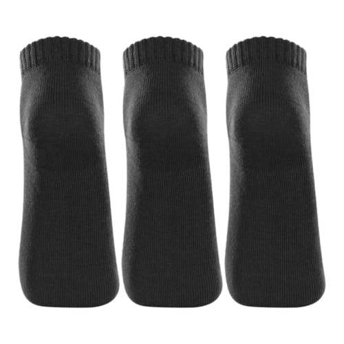 Detalhe - Kit 3 Meia Lupo Sport 3225 Preto/Preto/Preto