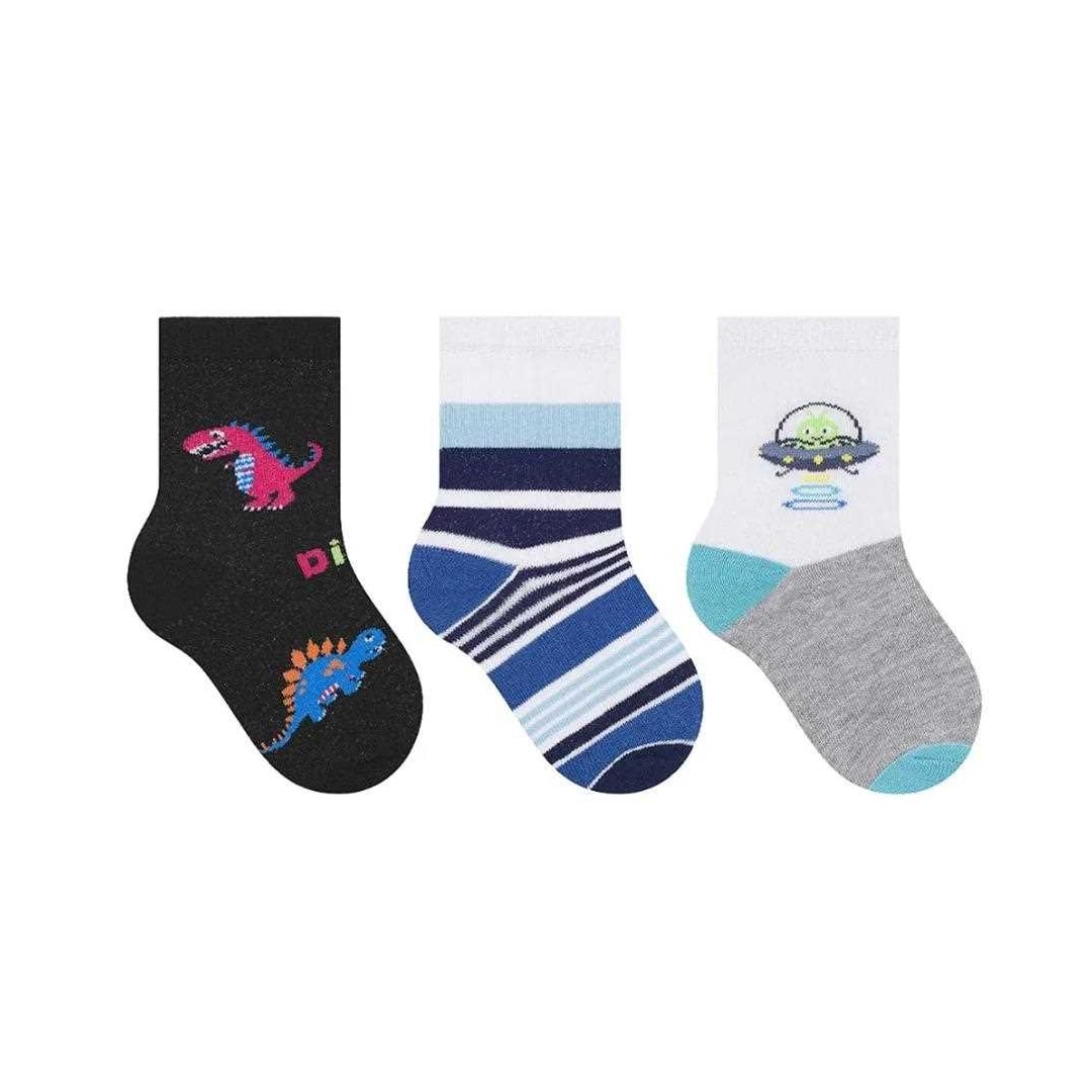 Kit 3 Pares Meia Bebes Menino 1451 Selene Branco/Branco/Preto Kit 3 Pares Meia Bebes Menino 1451 Selene Branco/Branco/Preto