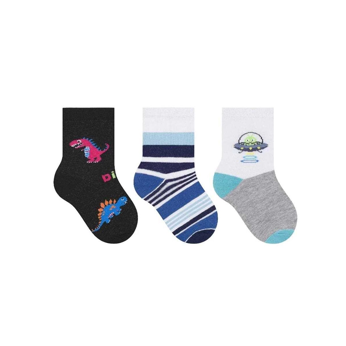 Kit 3 Pares Meia Bebes Menino 1451 Selene Branco/Branco/Preto Kit 3 Pares Meia Bebes Menino 1451 Selene Branco/Branco/Preto