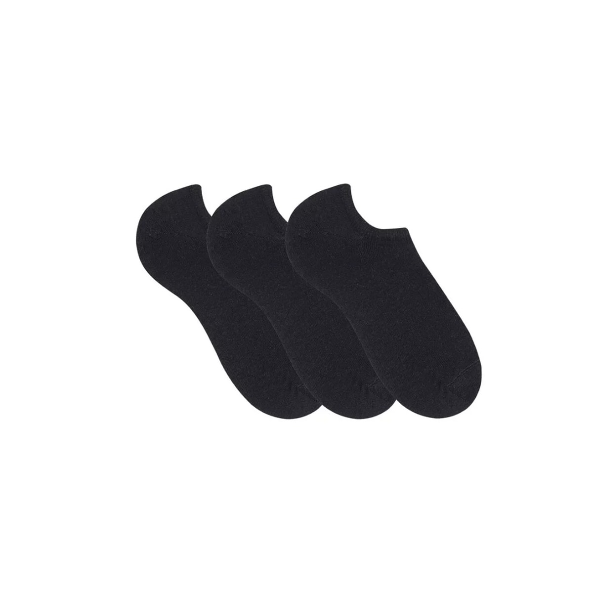 Kit 3 Pares Meia Selene Esportiva 8065 Preto/Preto/Preto Kit 3 Pares Meia Selene Esportiva 8065 Preto/Preto/Preto