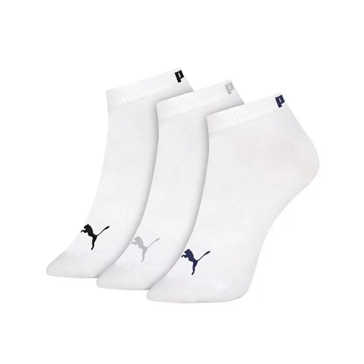 Kit 3 Selene Pares Meia Sapatilha Puma 4725 Branco/Branco/Branco Kit 3 Selene Pares Meia Sapatilha Puma 4725 Branco/Branco/Branco