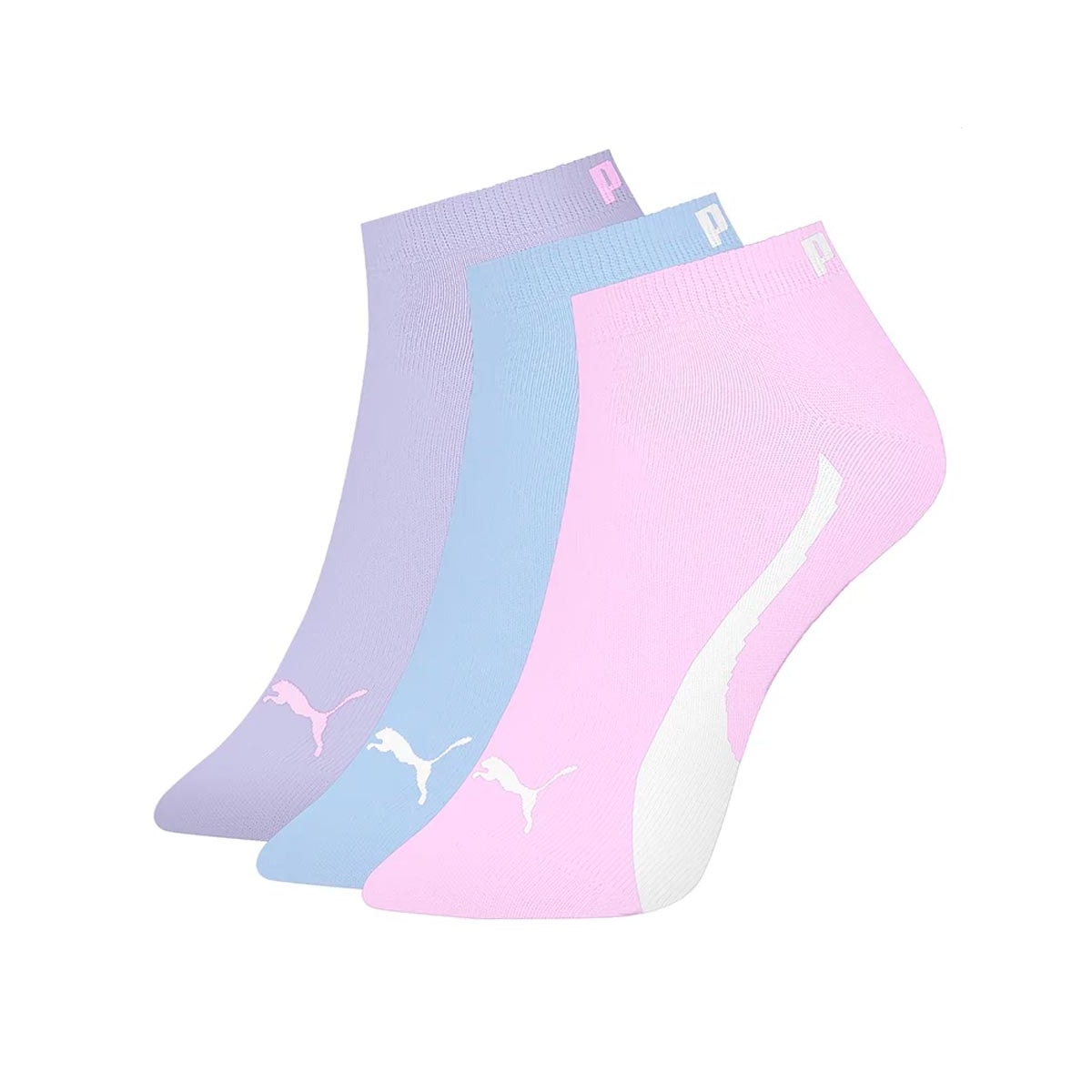 Kit 3 Selene Pares Meia Sapatilha Puma 4725 Lilas/Azul/Rosa Kit 3 Selene Pares Meia Sapatilha Puma 4725 Lilas/Azul/Rosa