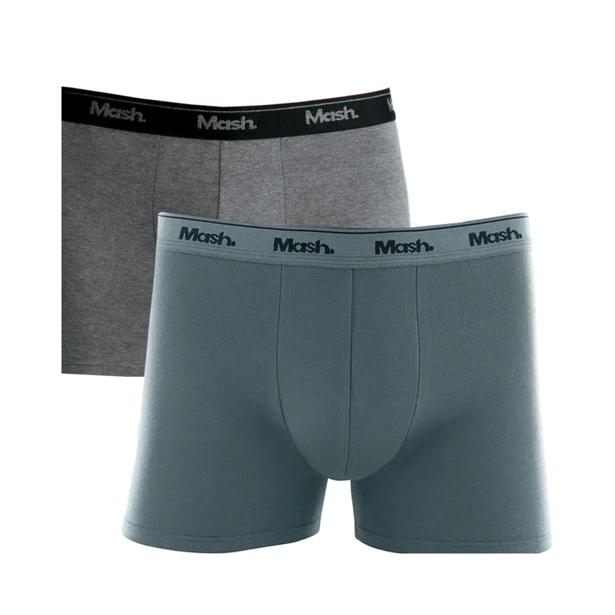 Kit Cueca Mash Boxer Algodao 110.04 Azul/Cinza Mescla Kit Cueca Mash Boxer Algodao 110.04 Azul/Cinza Mescla