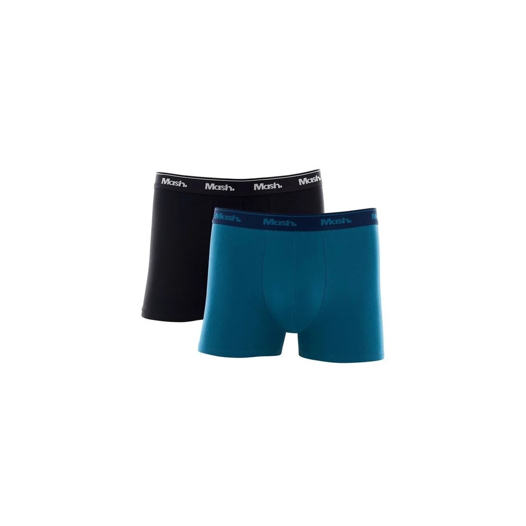 Kit Cueca Mash Boxer Algodao 110.04 Azul/Preto Kit Cueca Mash Boxer Algodao 110.04 Azul/Preto