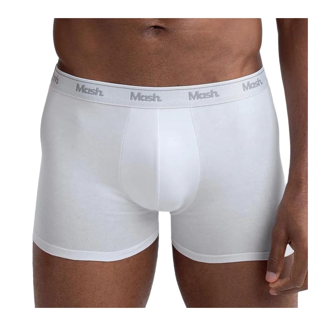 Kit Cueca Mash Boxer Algodao 110.04 Preto/Branco