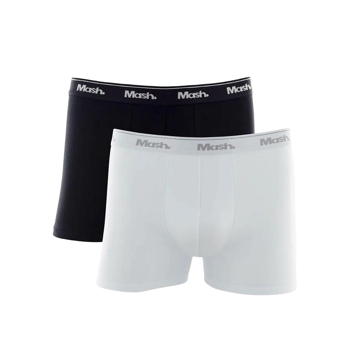 Kit Cueca Mash Boxer Algodao 110.04 Preto/Branco Kit Cueca Mash Boxer Algodao 110.04 Preto/Branco