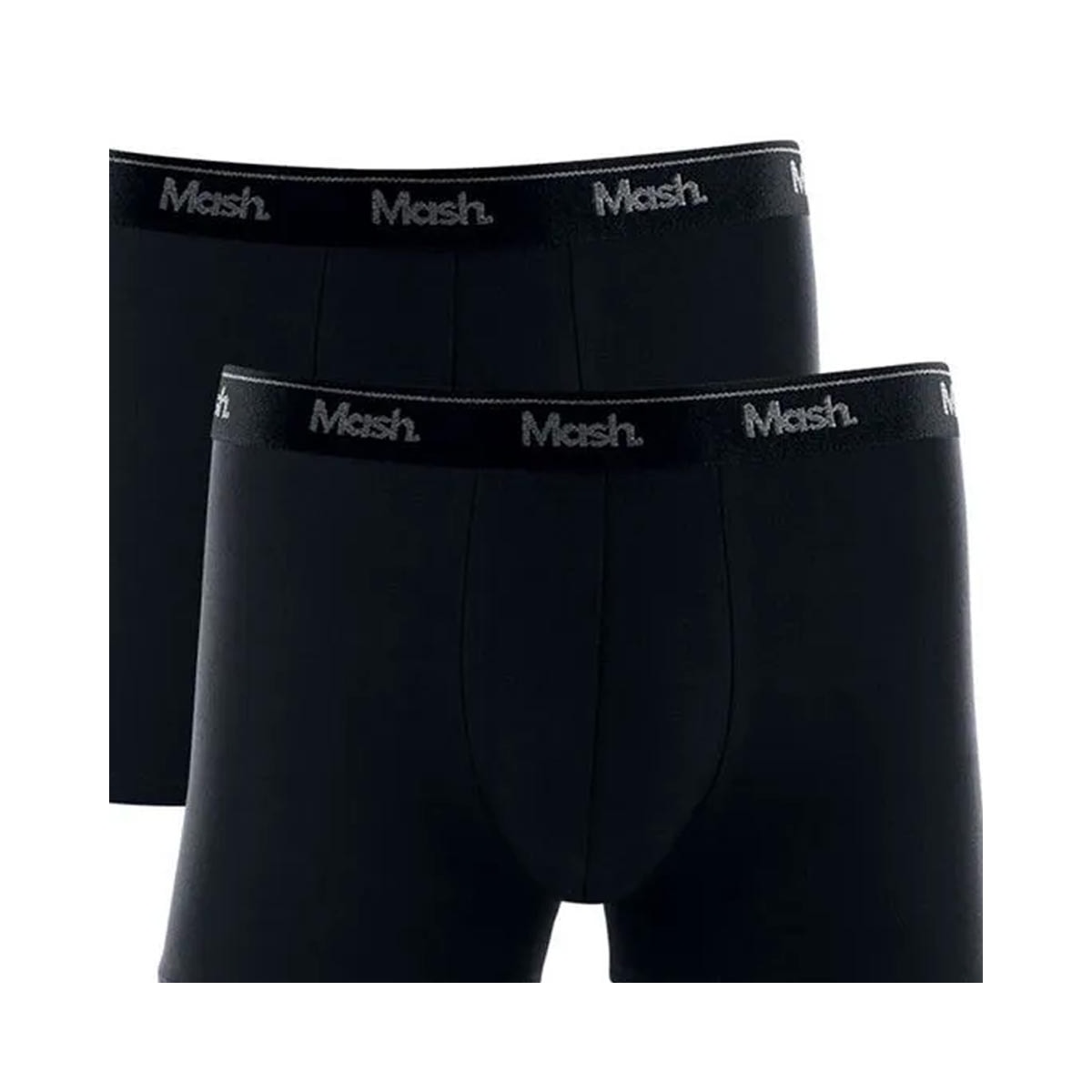 Kit Cueca Mash Boxer Algodao 110.04 Preto/Preto