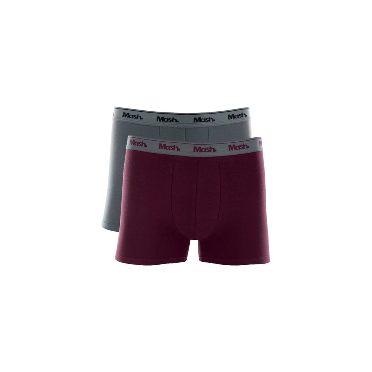 Kit Cueca Mash Boxer Algodao 110.04 Vinho/Chumbo