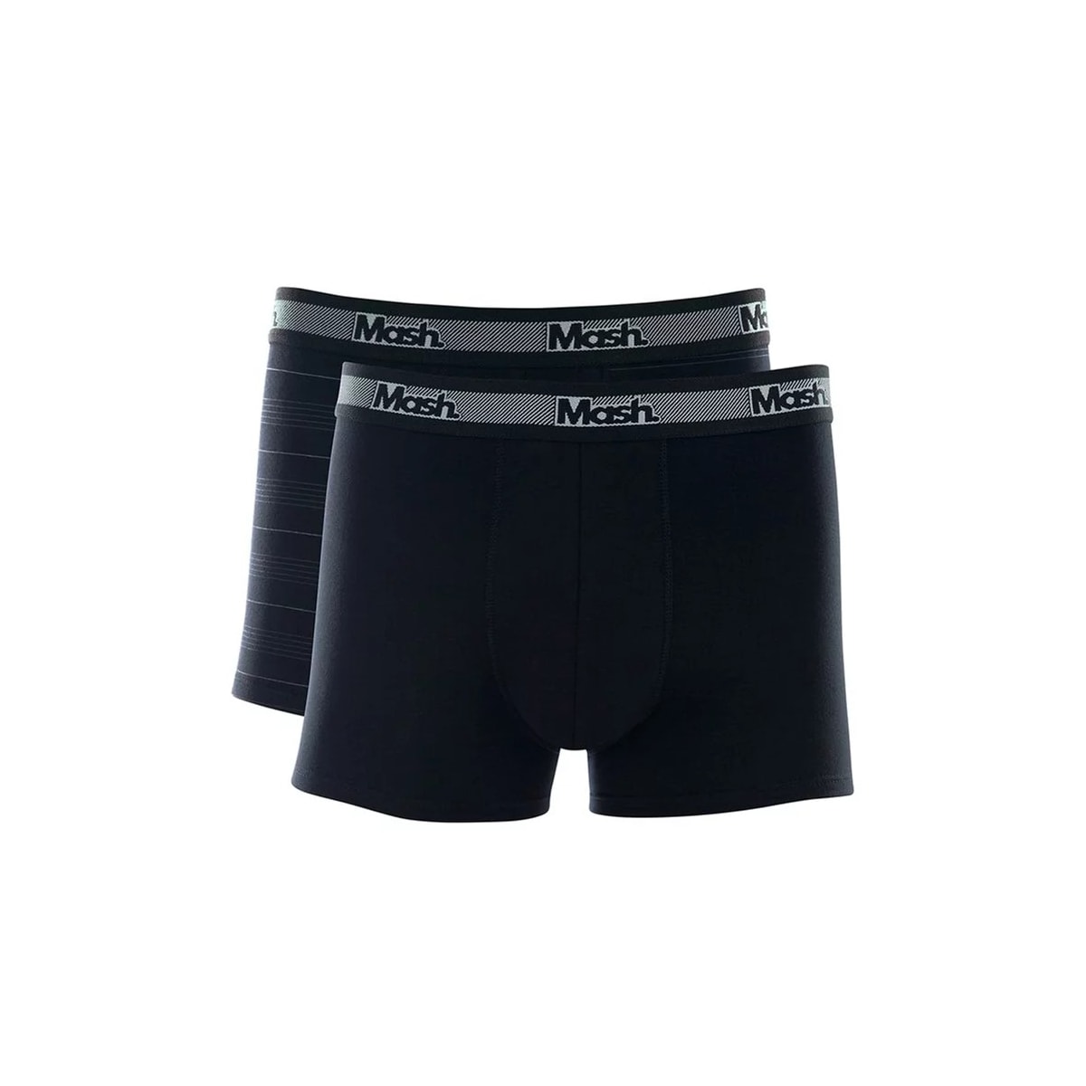 Kit Cueca Mash Boxer Algodao 110.09 Preto/Preto