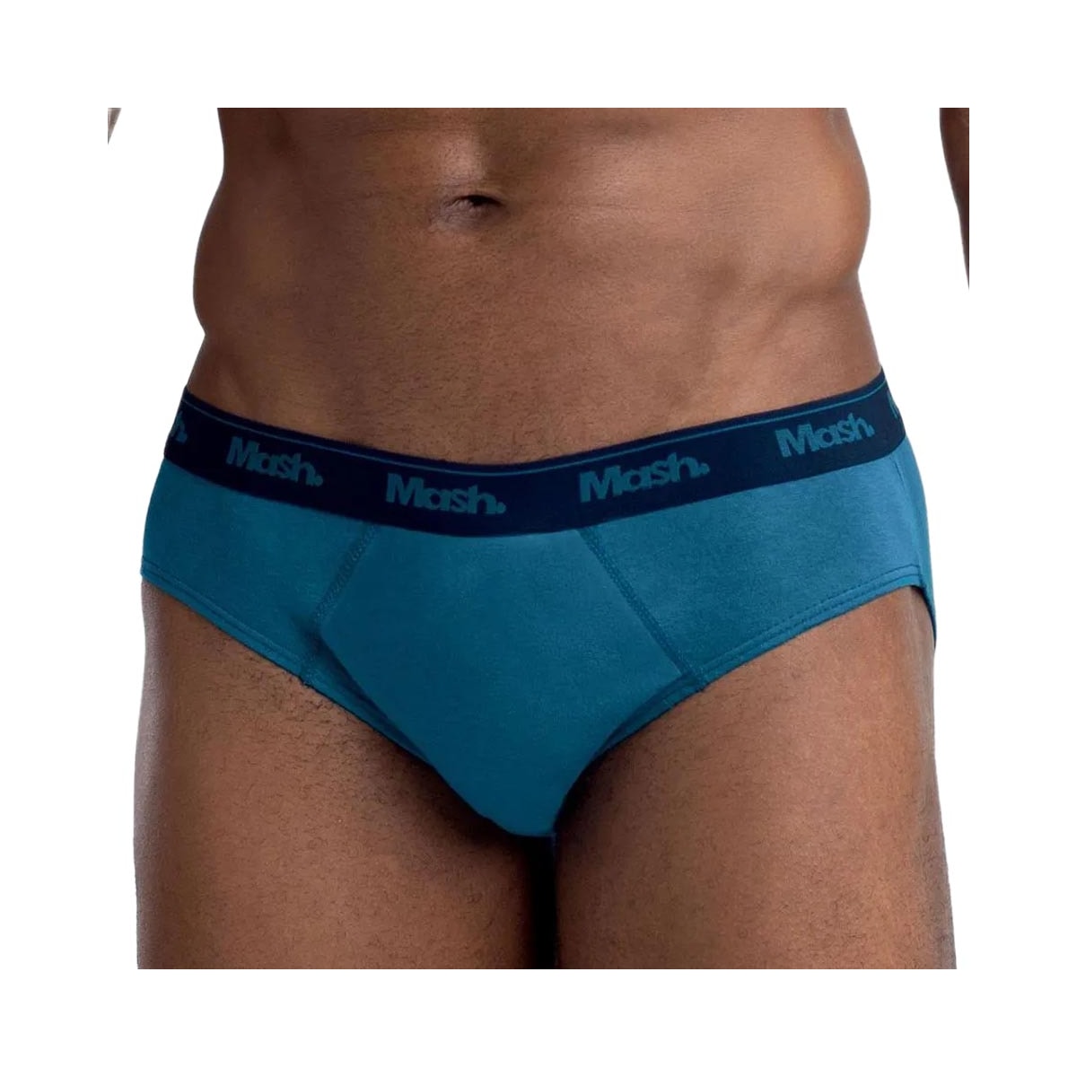 Kit Cueca Mash Slip Masculina 010.04 Azul/Azul/Azul