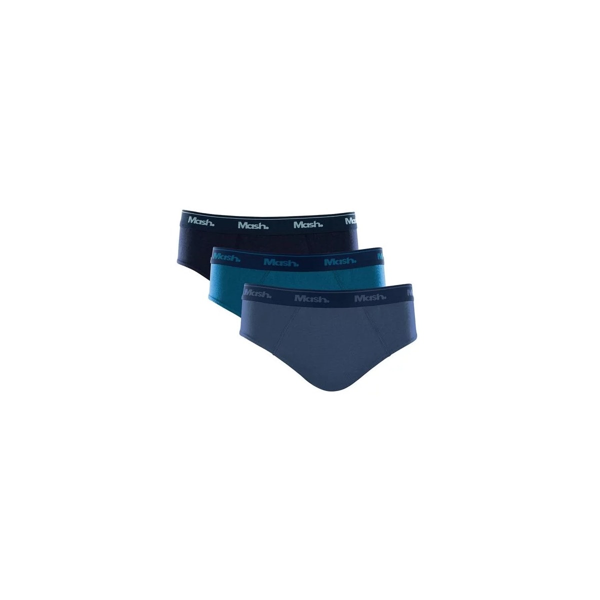 Kit Cueca Mash Slip Masculina 010.04 Jeans/Azul/Marinho Kit Cueca Mash Slip Masculina 010.04 Jeans/Azul/Marinho