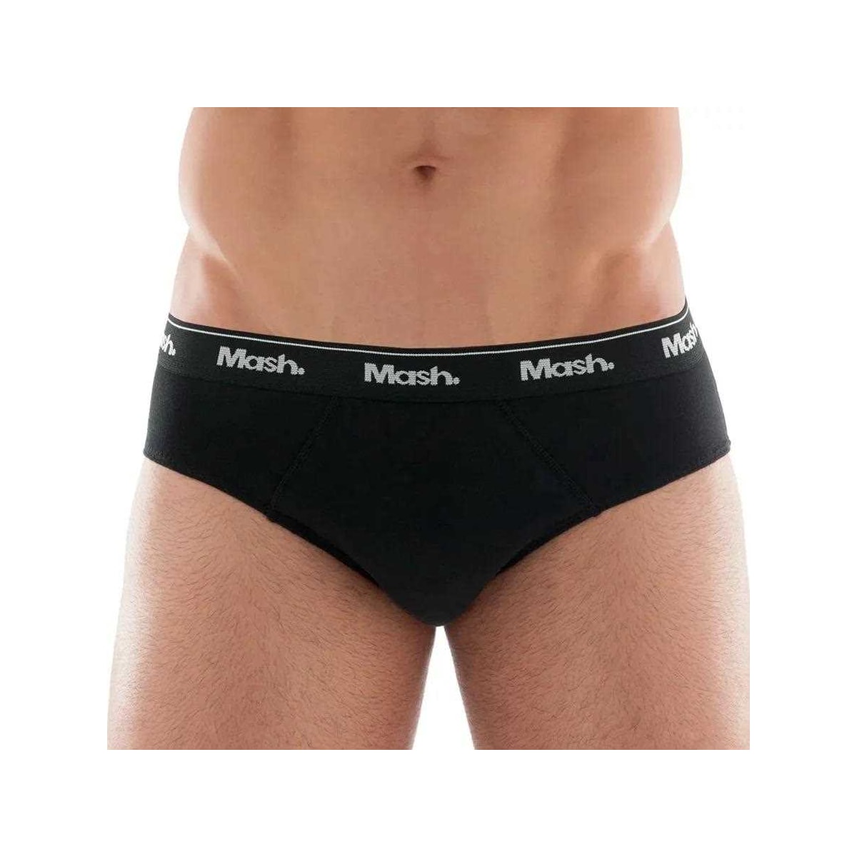 Kit Cueca Mash Slip Masculina 010.04 Preto/Cinza/Preto