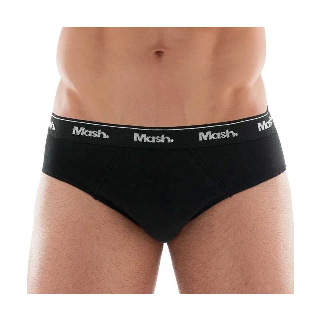 Kit Cueca Mash Slip Masculina 010.04 Preto/Cinza/Preto Kit Cueca Mash Slip Masculina 010.04 Preto/Cinza/Preto