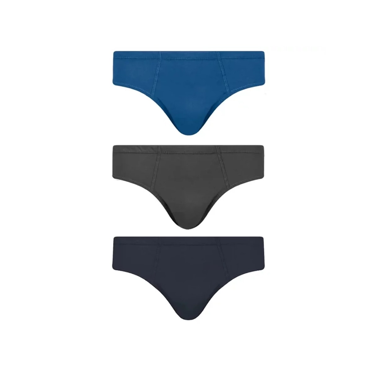 Kit Cueca Selene Slip 3 Peças 11910 Marinho/Royal/Chumbo Kit Cueca Selene Slip 3 Peças 11910 Marinho/Royal/Chumbo
