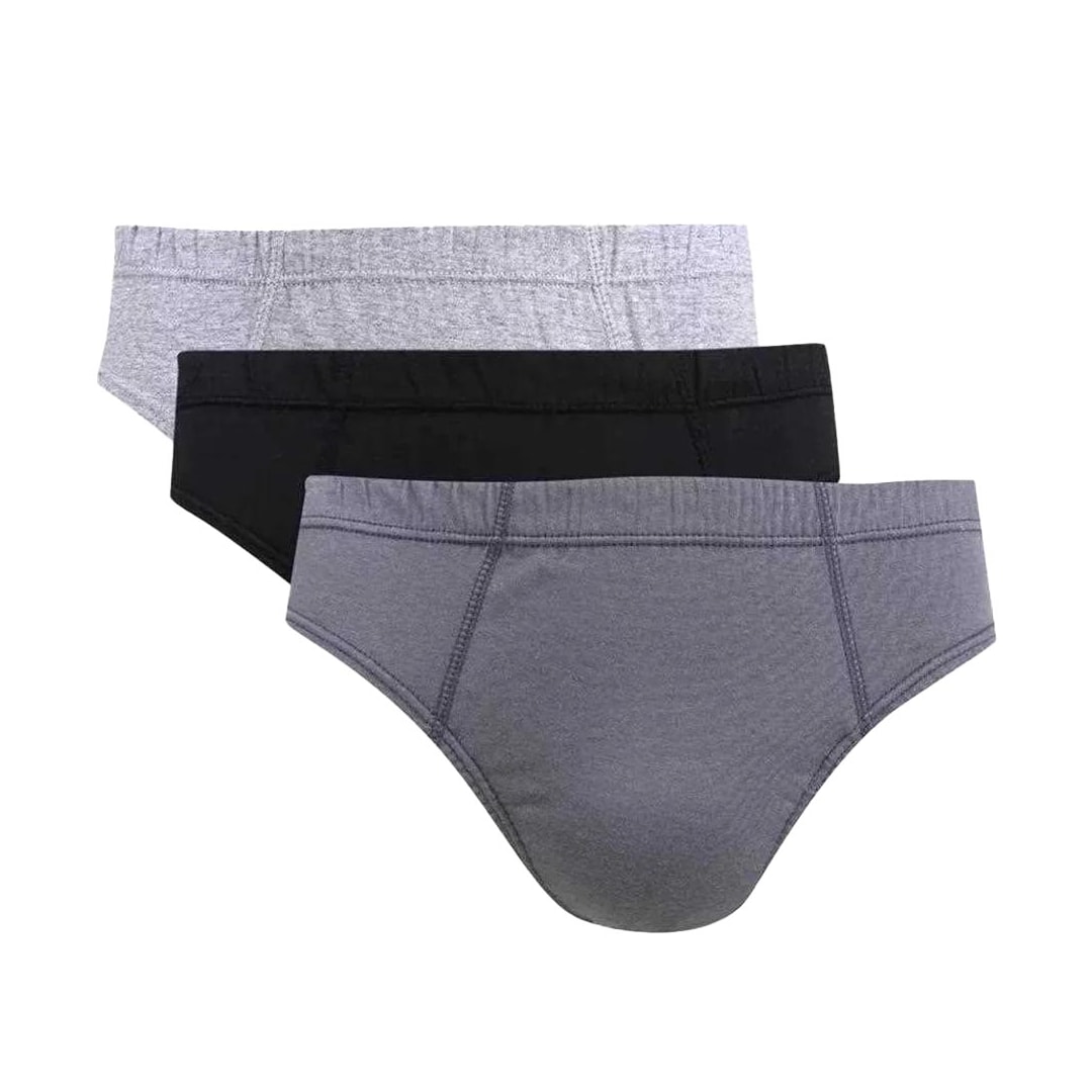 Kit Cueca Selene Slip 3 Peças 11910 Preto/Chumbo/Cinza Kit Cueca Selene Slip 3 Peças 11910 Preto/Chumbo/Cinza