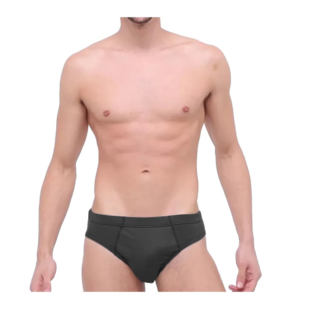 Kit Cueca Selene Slip 3 Peças 11910 Preto/Chumbo/Cinza Kit Cueca Selene Slip 3 Peças 11910 Preto/Chumbo/Cinza