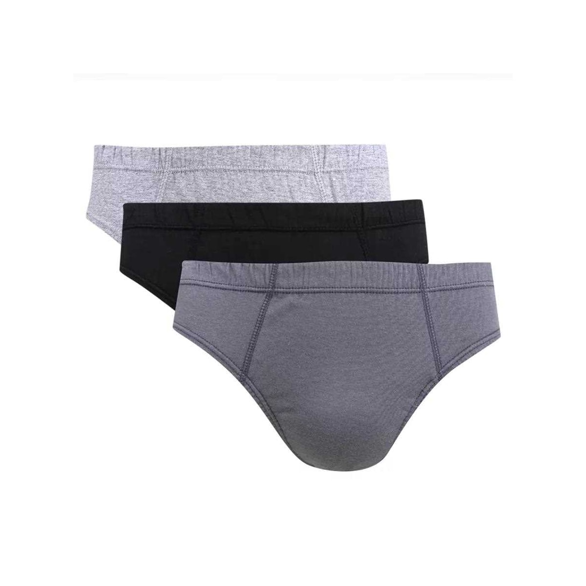 Kit Cueca Selene Slip 3 Peças 11910 Preto/Chumbo/Cinza Kit Cueca Selene Slip 3 Peças 11910 Preto/Chumbo/Cinza