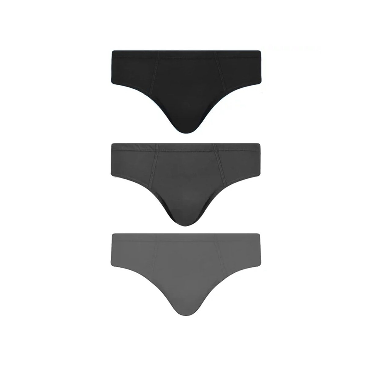 Kit Cueca Selene Slip 3 Peças 11910 Preto/Mescla/Chumbo Kit Cueca Selene Slip 3 Peças 11910 Preto/Mescla/Chumbo