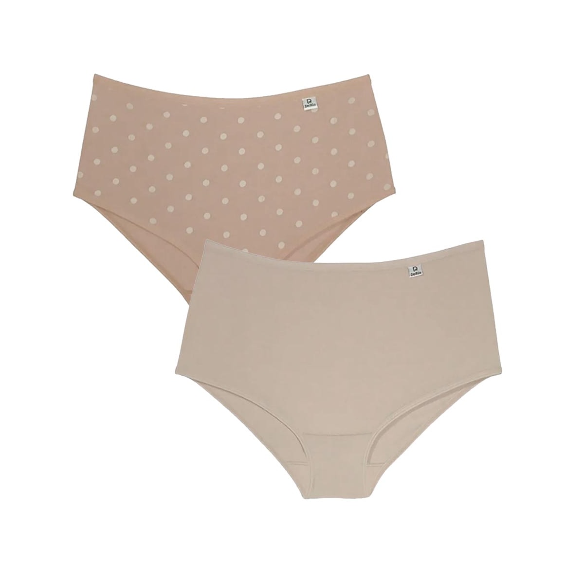 Kit Delrio 2 Calcinhas 50027 Mousse/Poa/Areia Kit Delrio 2 Calcinhas 50027 Mousse/Poa/Areia