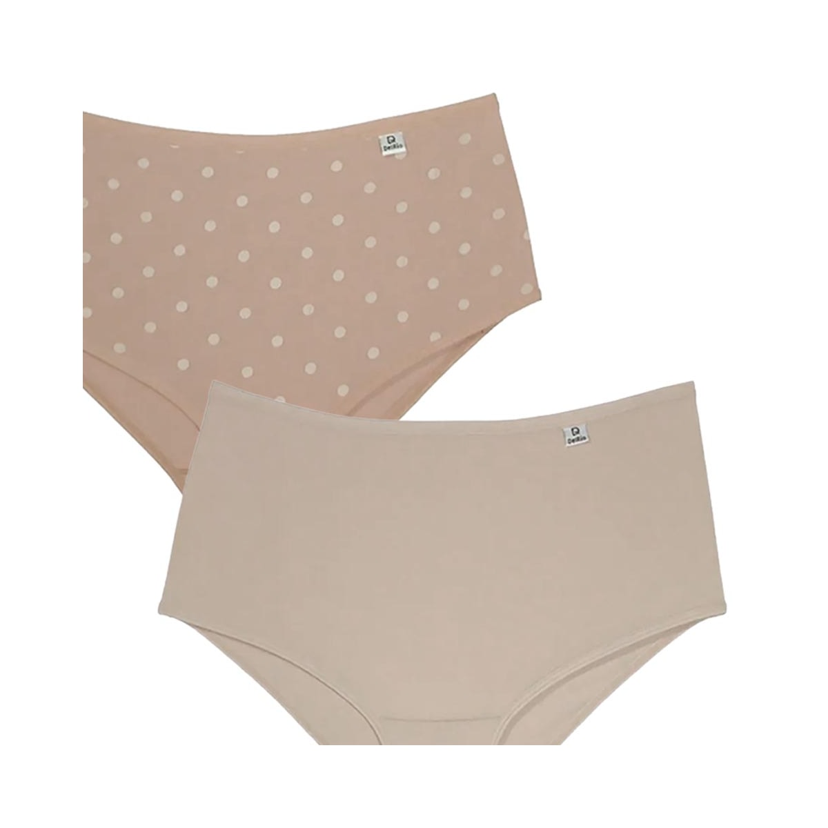 Kit Delrio 2 Calcinhas 50027 Mousse/Poa/Areia Kit Delrio 2 Calcinhas 50027 Mousse/Poa/Areia