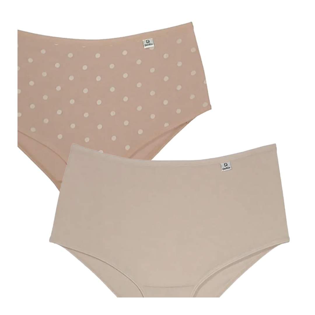 Kit Delrio 2 Calcinhas 50027 Mousse/Poa/Areia Kit Delrio 2 Calcinhas 50027 Mousse/Poa/Areia