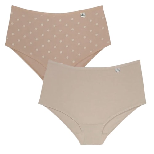 Kit Delrio 2 Calcinhas 50027 Mousse/Poa/Areia