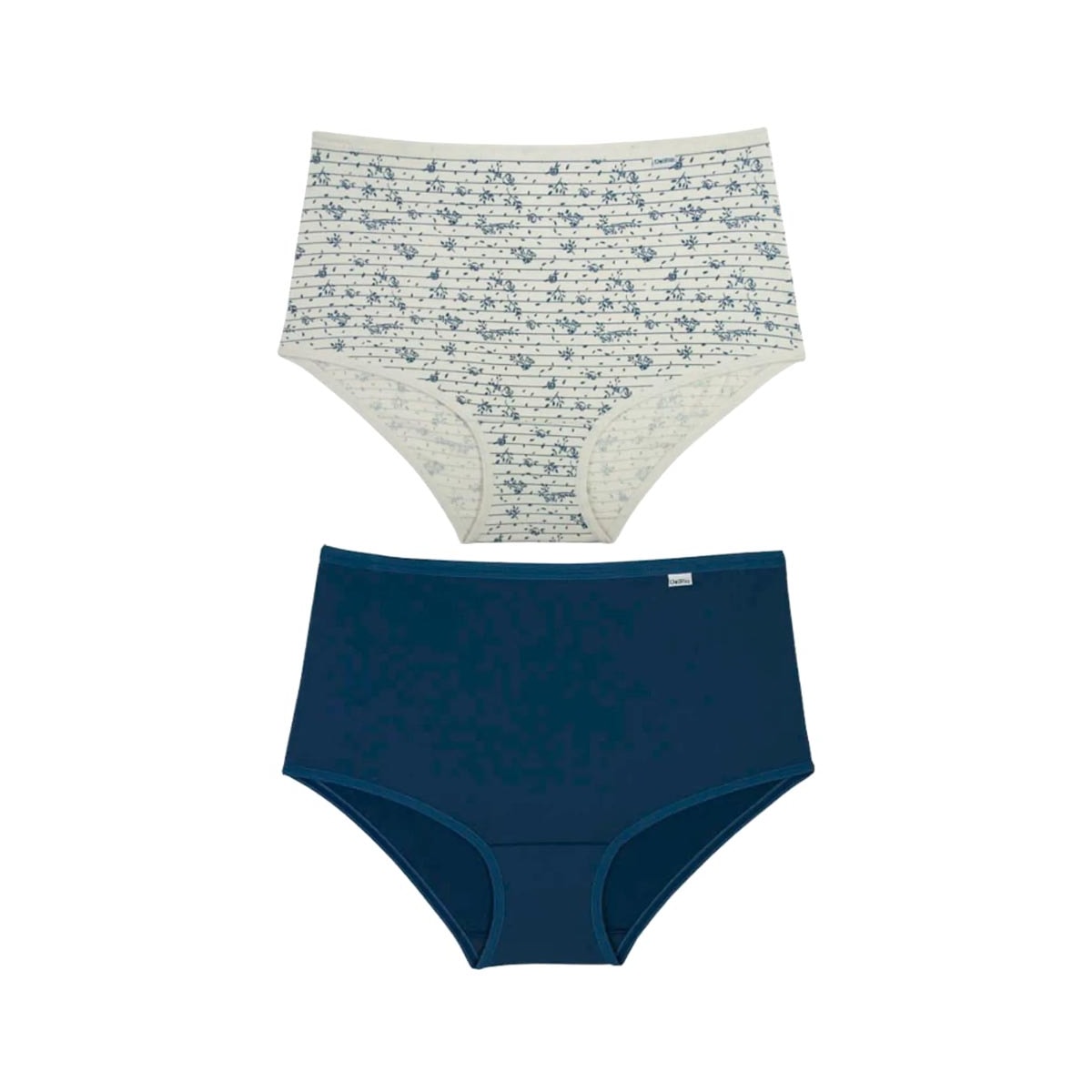 Kit Delrio 2 Calcinhas 50027 Nature Vintage/Marin Kit Delrio 2 Calcinhas 50027 Nature Vintage/Marin