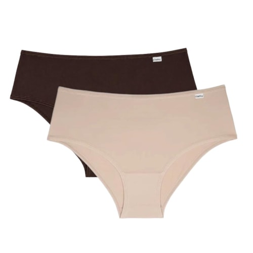 Kit Delrio 2 Calcinhas 50509 Cafe/Areia